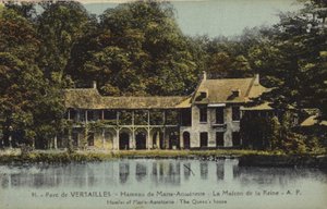 Dronningens hus, Hamlet of Marie Antoinette, Versailles (fargebilde) av French Photographer