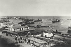 Havnen i Alger, 20. april 1886 av French Photographer