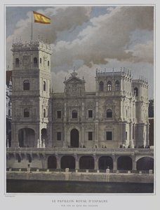 Den spanske paviljongen på Exposition Universelle 1900, Paris (fargebilde) av French Photographer
