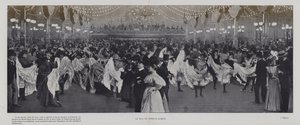 Ballsalen i Moulin Rouge, Paris (s/hvitt-bilde) av French Photographer