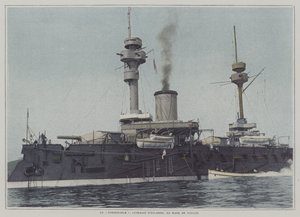 Slagskipet Formidable i Toulon havn (fargebilde) av French Photographer