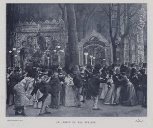 Hagen til Bal Bullier, Paris (s/hvitt-bilde) av French Photographer
