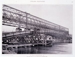 Verkene til broen Alexander III til 15/12/1898 - i "" The Figaro Illustrated"" av French Photographer