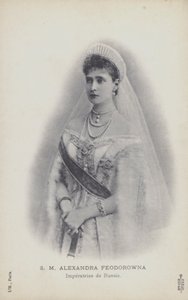 Tsarina Alexandra fra Russland (s/hvitt bilde) av French Photographer