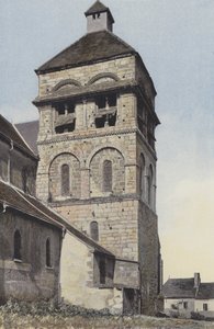 Dyder, kirke, klokketårn N O av French Photographer
