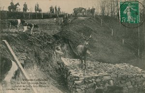 Villers-Cotterets. La Foret - Crew Menier Hallali de Cerf i silly-la-Poterie. Postkort sendt i 1913. av French Photographer