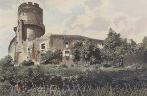 Volvic, tidligere Chateau de Tournoel, oversikt av French Photographer