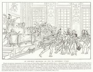 18 Brumaire, år VIII (9. november 1799) av French School