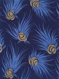 Mønsterdesign fra 1920-tallet (fargelitografi) av French School