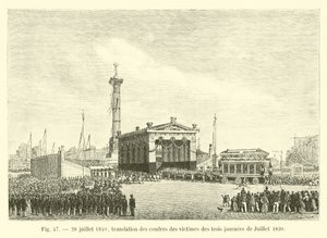 28. juli 1840, oversettelse av asken til ofrene fra de tre dagene av juli 1830 av French School