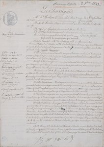 2. kontraktsdokument knyttet til La Comedie Humaine mellom Honore de Balzac (1799-1850) og Hetzel, Paulin, Dubochet og utgiveren Charles Furne, 2. oktober 1841 av French School