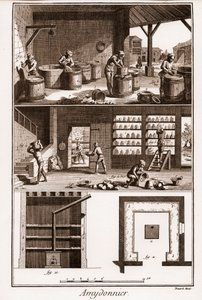AMDONIER - Amydonnier - "" The Great Encyclopedia, eller Dictionnaire Raisonne des Sciences, des Arts et des Metiers" (Encyclopedia or Dictionary of the Sciences, Arts and Professions) av Denis Diderot (1713-1784) og Jean d