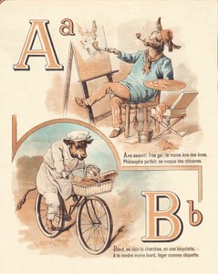 A B: Dyr, kunstner, biff, baker av French School
