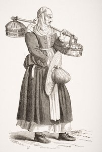 A Dealer in Eggs, etter et tresnitt fra 1500-tallet av Cesare Vecellio (1521-1601) fra 