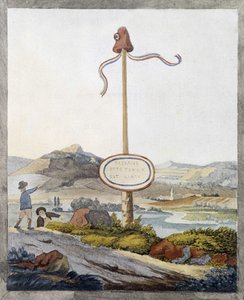 En fransk grense på tidspunktet for revolusjonen i 1789: "Passasjerer, dette landet er fritt"" av French School