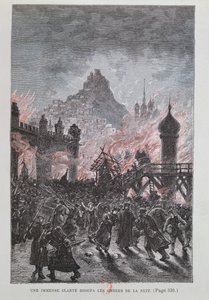 Et enormt lys forsvant skyggene, fra Michel Strogoff av Jules Verne (1828-1905) 1893 av French School