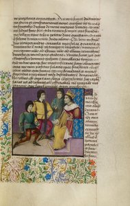 A King at Court, ca. 1460-70 (tempera, bladgull, maling og blekk på pergament) av French School