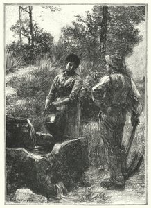 A La Fontaine (gravering) av French School