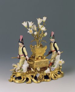 En Louis XV-parfymebrenner, ca. 1745 (ormolu og porselen)