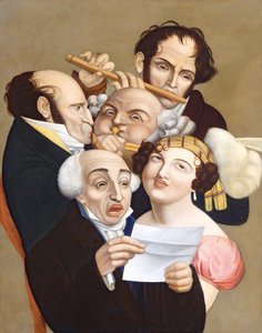En musikalsk gruppe, ca. 1830 av French School