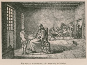 En skolemester, etter en etsning av Boissieu av French School