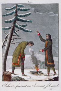 En Yakut-mann som tar en høytidelig ed, 1811 av French School