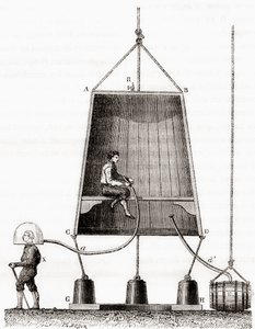 En dykkerklokke bygget av Halley i 1691, fra 