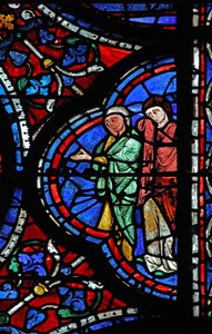 En gruppe kvinner som vitner ved Jomfruens død (w42) av French School