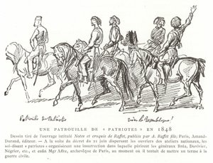 En patrulje av patrioter, Frankrike, 1848 av French School
