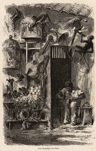 En butikk på Para, illustrasjon for Mr.Biards tur til Brasil i 1858-1859. Gravering i “” Le tour du monde”” 1861. Selvas samling. av French School