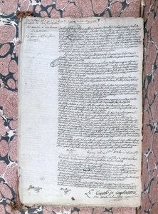 Beretning om konfrontasjonen mellom Comtesse de la Motte og Cagliostro under rettssaken angående Queens-kjedet, 24. mai 1786 av French School