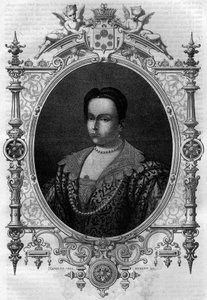 Adelaide av Burgund (931-999), enke av Lothaire (greve av Paris og hertug av Frankrike) og andre kone til Othon I den store. Gravering i "Histoire des Papes-Rois-Queen and Empereurs a travers les centuries"" av Maurice Lachatre av French School