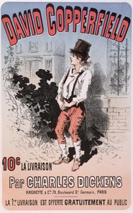 Annonse for David Copperfield av Charles Dickens, 1884 av French School