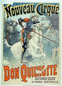 Annonse for Don Quixote, New Circus, Horseback Buffoonery av French School