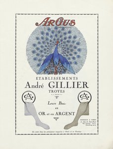 Reklame for Etablissements Andre Gillier, utgitt 1924 (sjablongtrykk) av French School