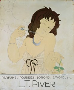 Annonse for L.T. Pivert c.1900, designet av Ourtin av French School
