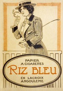 Annonse for Riz Bleu-sigaretter av French School