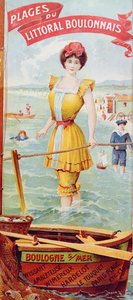 Reklame for strendene langs kysten av Boulogne. ca. 1905