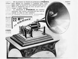 Annonse for fonografen, ca. 1905 av French School