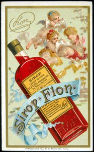 Reklamekort for "Sirup Flon". sd. 1800-tallet. av French School