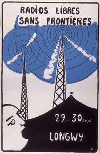 Annonsering for gratis radiostasjoner uten grenser i Longwy. av French School