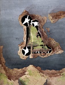 Luftutsikt over øya Yeu (Ile-d