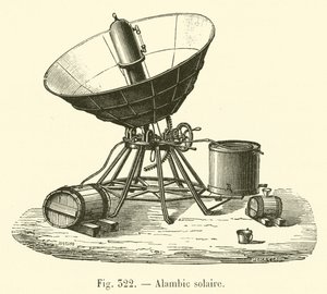 Solar still (gravering) av French School