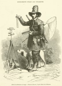 Albert de la Marmora på reise (gravering) av French School