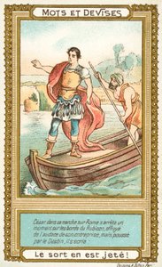 Terningen er støpt (Terningen er støpt) (chromolitho) av French School