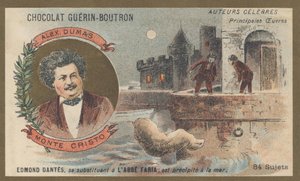 Alexandre Dumas (1802-1870), fransk forfatter, forfatter av "Greven av Monte Cristo", roman (1845-1846) av French School