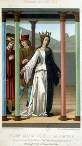 Allegorisk formuefigur - fra manuskriptet til Boethius "" Filosofiske trøster", slutten av 1400-tallet av French School