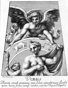 Allegori om planeten Venus - i "Les Terres du Ciel" av Camille Flammarion, red. Marpon & Flammarion, Paris av French School