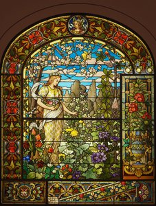 Allegory of spring (farget glass), anonym, ca 1900 av French School