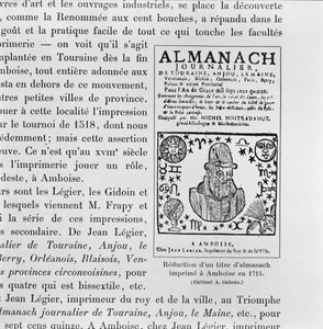 Almanakk laget av Michel de Nostradame (Nostradamus) (1503-66) 1715 av French School